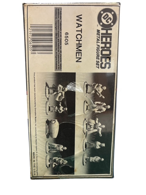 VINTAGE DC HEROES WATCHMEN METAL FIGURE SET (1987) - UNOPENED IN ORIGINAL SHRINKWRAP