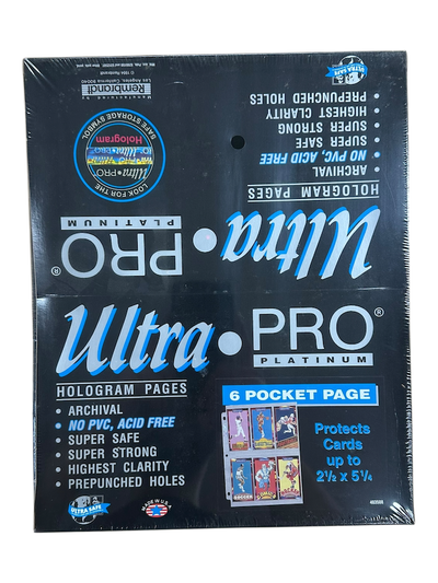 ULTRA PRO 6 POCKET PAGE - 100 PACK (TALL CARDS)