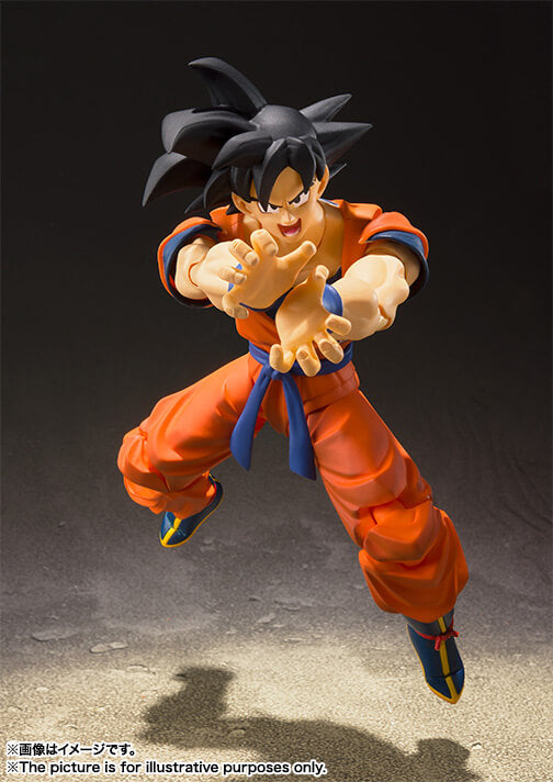 S.H.FIGUARTS DRAGON BALL SON GOKU A SAIYAN RAISED ON EARTH FIGURE AF
