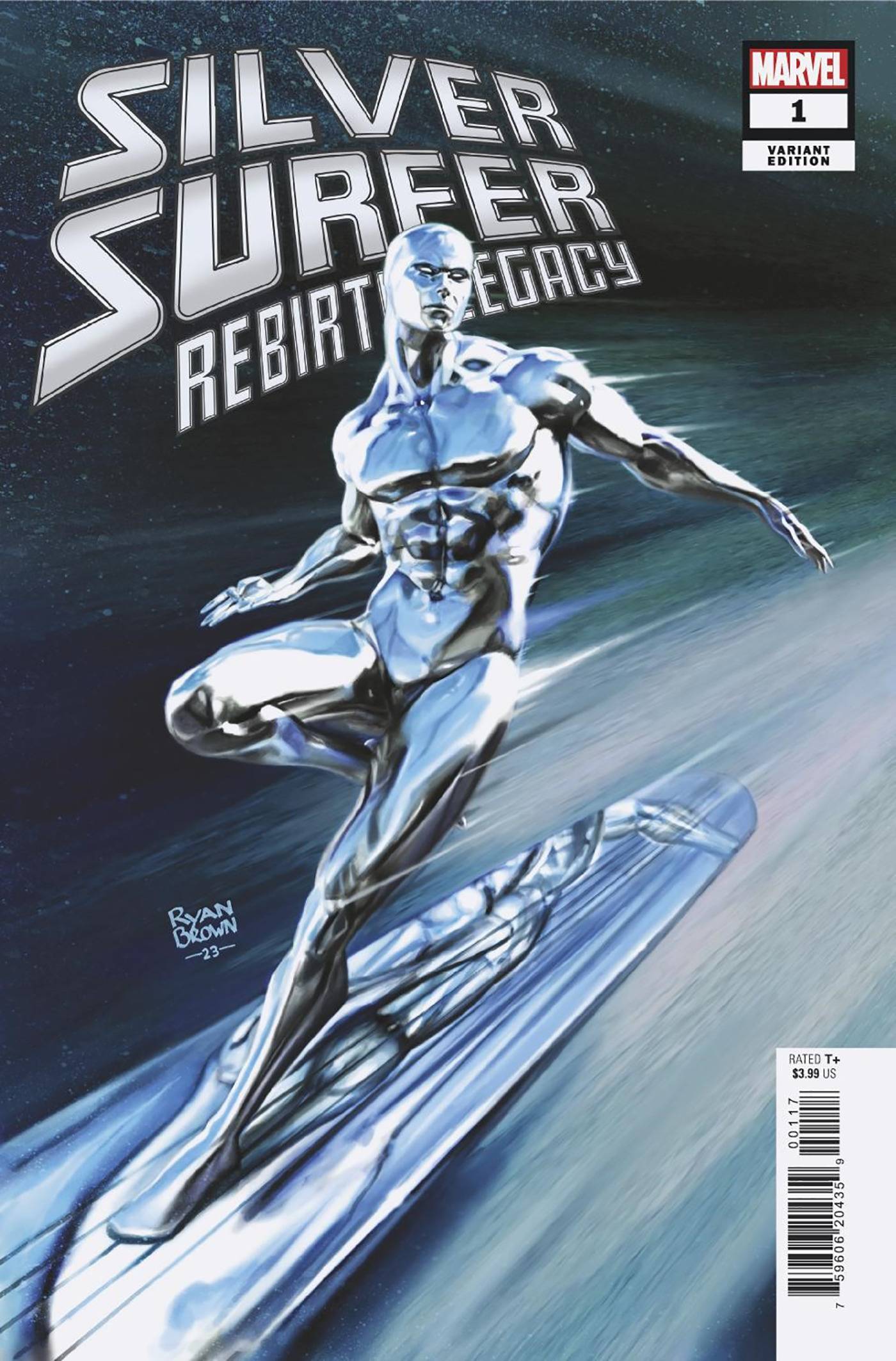 SILVER SURFER REBIRTH LEGACY (2023) #1 25 COPY INCV RYAN BROWN VAR (VF/NM)