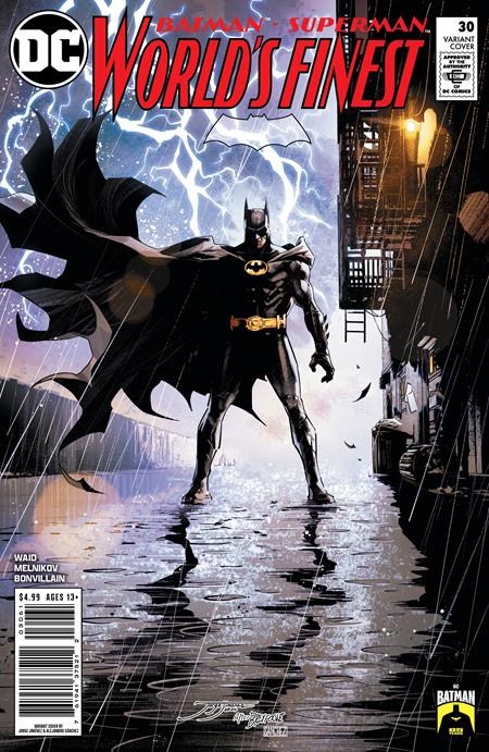 BATMAN SUPERMAN WORLDS FINEST (2022) #30 CVR D JORGE JIMENEZ BATMAN 85TH ANNIVERSARY CARD STOCK VAR