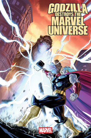 GODZILLA DESTROYS THE MARVEL UNIVERSE (2025) #1 25 COPY INCV PETE WOODS VAR