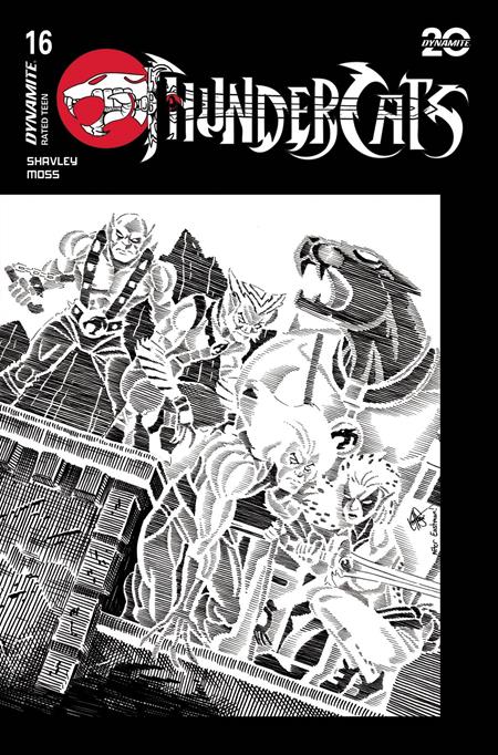 THUNDERCATS (2024) #16 CVR T INC 1:20 TMNT HOMAGE KEN HAESER LINE ART VAR