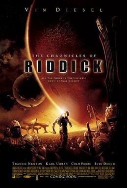 RARE VINTAGE CHRONICLES OF RIDDICK VINYL CINEMA BANNER (2004)