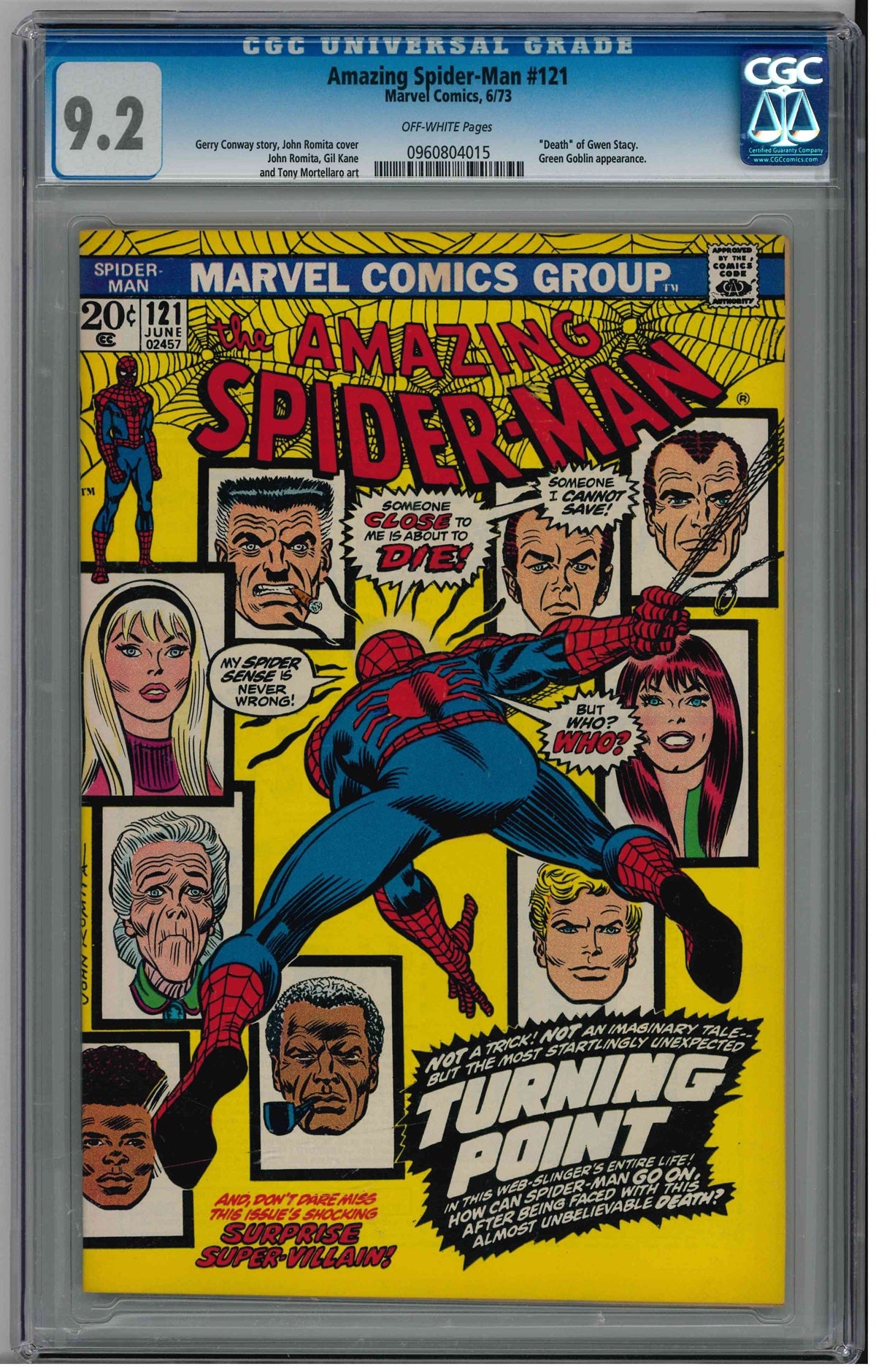 CGC AMAZING SPIDER-MAN (1963) #121 (9.2) - DEATH OF GWEN STACY