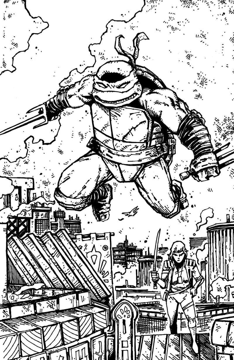 TEENAGE MUTANT NINJA TURTLES (2024) #22 CVR F 10 COPY INCV EASTMAN & BISHOP B&W VAR