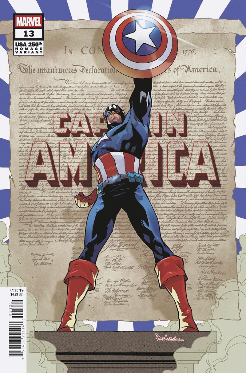 CAPTAIN AMERICA (2025) #13 ROGE ANTONIO 250TH HOMAGE VAR [ARM]