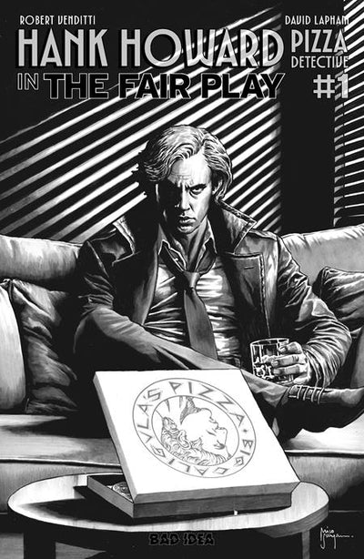 HANK HOWARD PIZZA DETECTIVE THE FAIR PLAY (2026) #1 (ONE SHOT) CVR B MICO SUAYAN NOIR B&W
