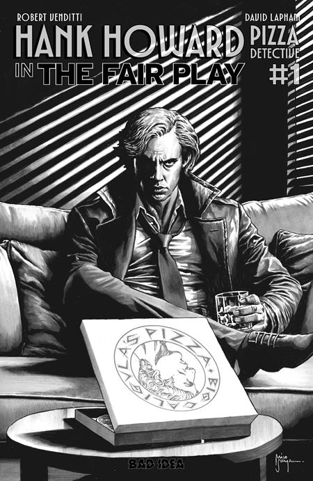HANK HOWARD PIZZA DETECTIVE THE FAIR PLAY (2026) #1 (ONE SHOT) CVR B MICO SUAYAN NOIR B&W
