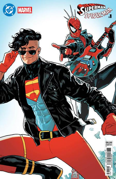 DC MARVEL SUPERMAN SPIDER-MAN (2026) #1 (ONE SHOT) CVR U JEFF SPOKES SUPERBOY 90S & SPIDER-PUNK CARD STOCK VAR