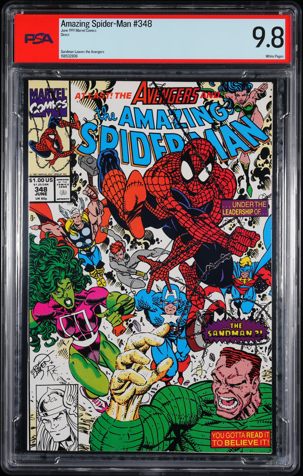 AMAZING SPIDER-MAN (1991) #348 DIRECT PSA 9.8
