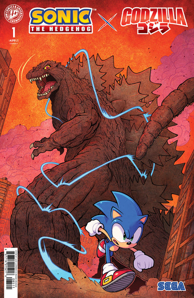 SONIC THE HEDGEHOG X GODZILLA (2026) #1 CVR A LAWRENCE