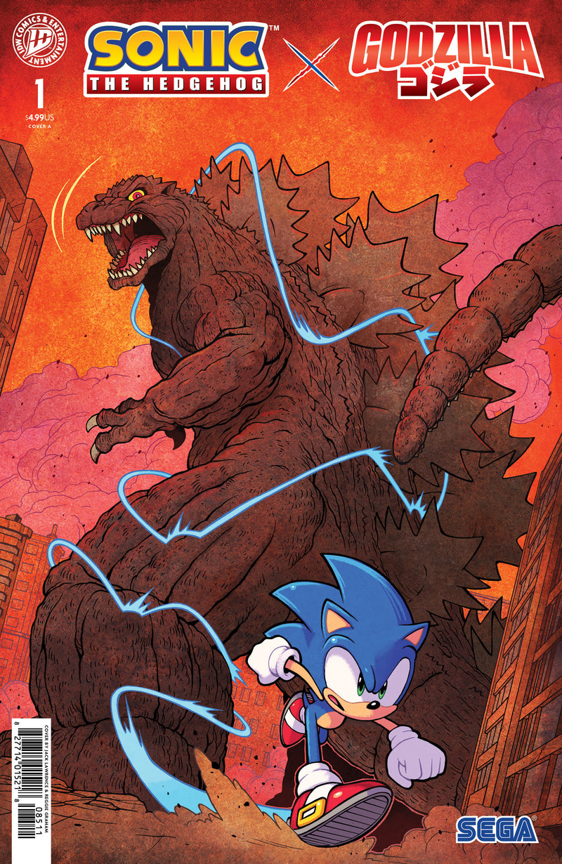 SONIC THE HEDGEHOG X GODZILLA (2026) #1 CVR A LAWRENCE