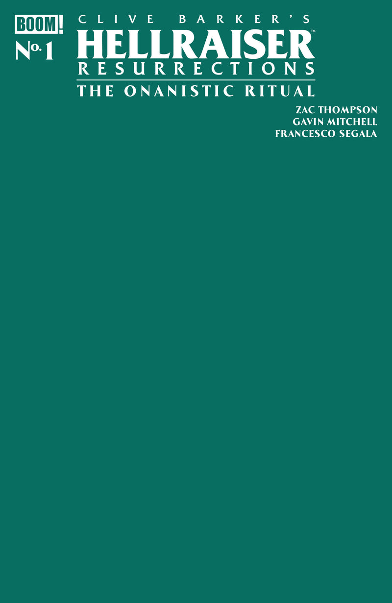 HELLRAISER RESURRECTIONS THE ONASTIC RITUAL (2026) #1 CVR C GREEN BLANK SKETCH VAR