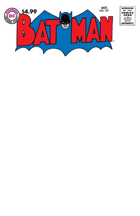 BATMAN (2016) #127 FACSIMILE EDITION (2026) CVR B BLANK CARD STOCK VAR