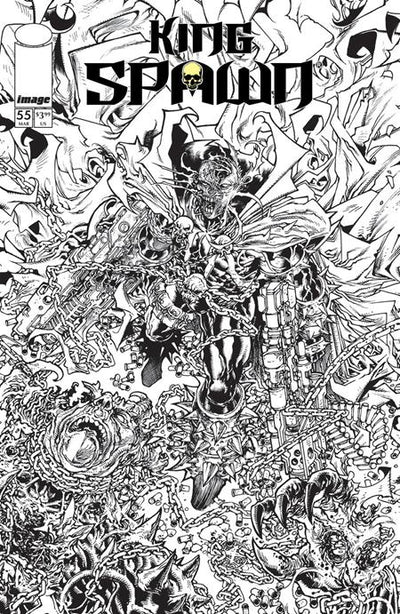 KING SPAWN (2021) #55 CVR B HARVEY TOLIBAO B&W VAR