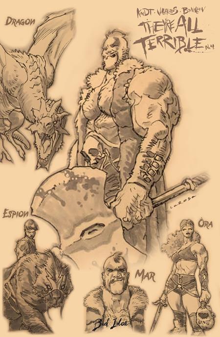 THEYRE ALL TERRIBLE (2025) #4 CVR B LEWIS LAROSA CHARACTER SKETCH CVR