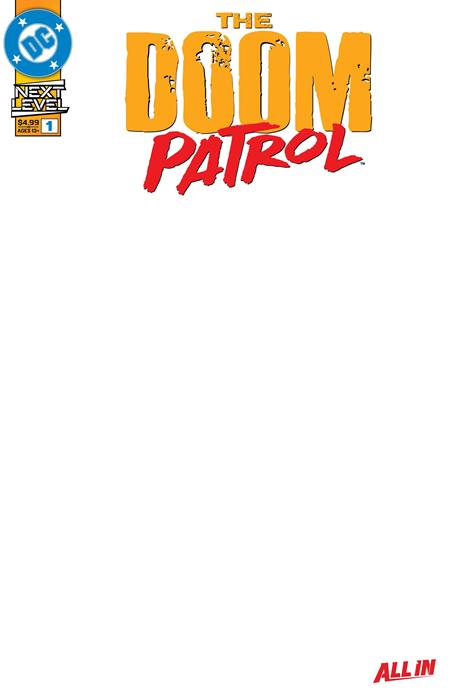 DOOM PATROL (2026) #1 CVR E BLANK CARD STOCK VAR