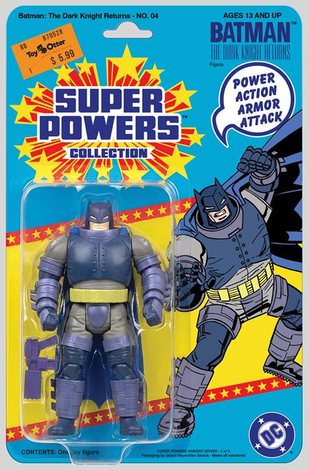 BATMAN THE DARK KNIGHT RETURNS (1986) #4 FACSIMILE EDITION (2026) CVR B JASON GEYER & ALEX SAVIUK DARK KNIGHT RETURNS ARMORED SUPER POWERS ACTION FIGURE CARD STOCK VAR