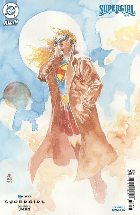 SUPERGIRL (2025) #14 CVR E JIM LEE SUPERGIRL MOVIE CARD STOCK VAR (THE REIGN OF THE SUPERBOYS)
