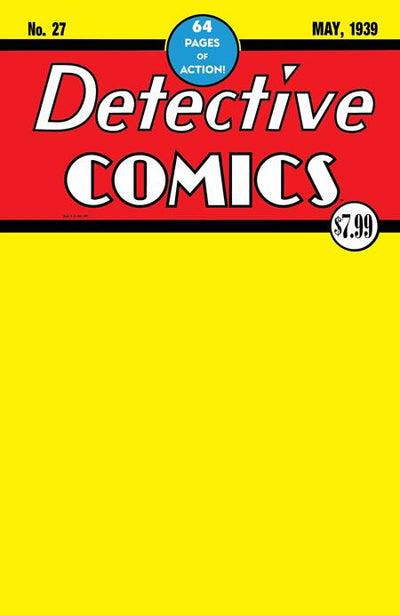 DETECTIVE COMICS (1937) #27 FACSIMILE EDITION (2026) CVR CVR C BLANK CARD STOCK VAR