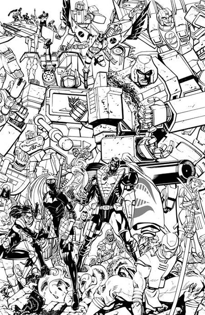 TRANSFORMERS (2023) #33 CVR G TOM REILLY ENERGON UNIVERSE 3RD ANNIVERSARY B&W VAR