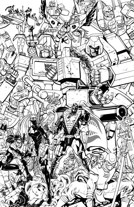 TRANSFORMERS (2023) #33 CVR G TOM REILLY ENERGON UNIVERSE 3RD ANNIVERSARY B&W VAR