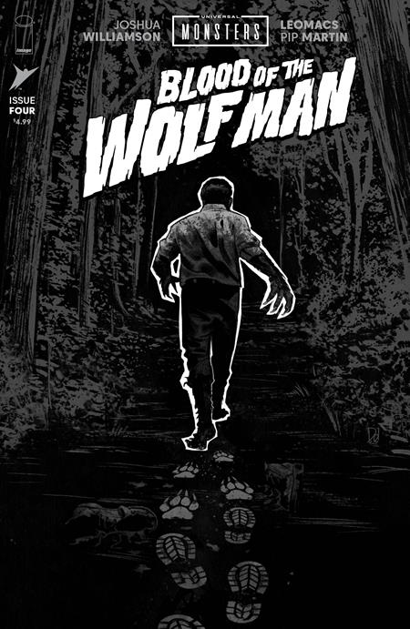 UNIVERSAL MONSTERS BLOOD OF THE WOLF MAN (2026) #4 CVR D 25 COPY INCV MIKE DEL MUNDO B&W CLASSIC HORROR VAR