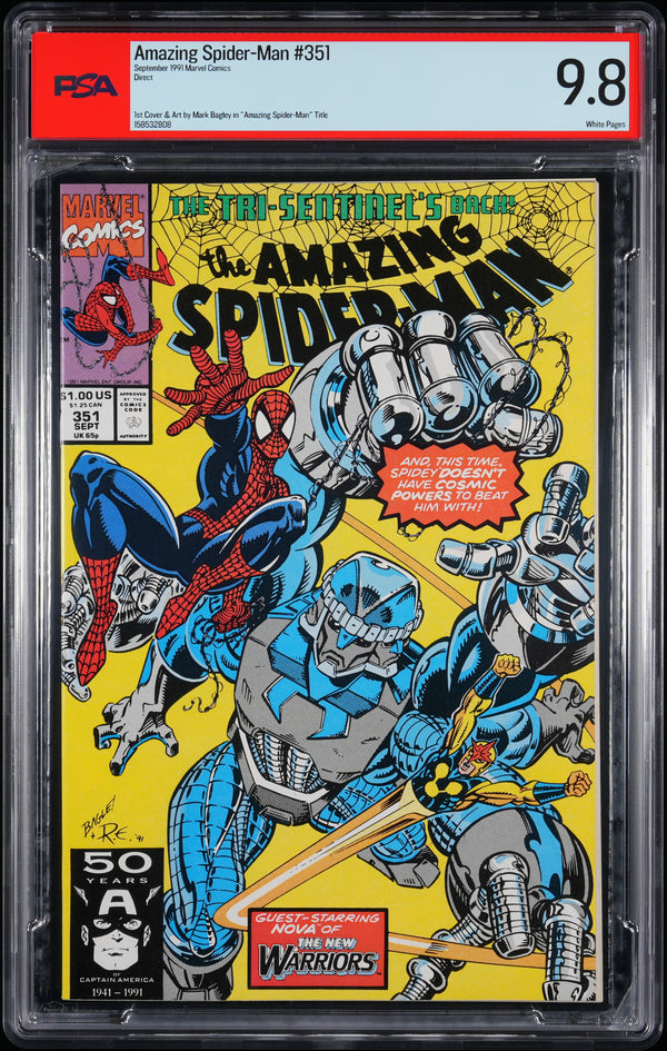AMAZING SPIDER-MAN (1991) #351 DIRECT PSA 9.8