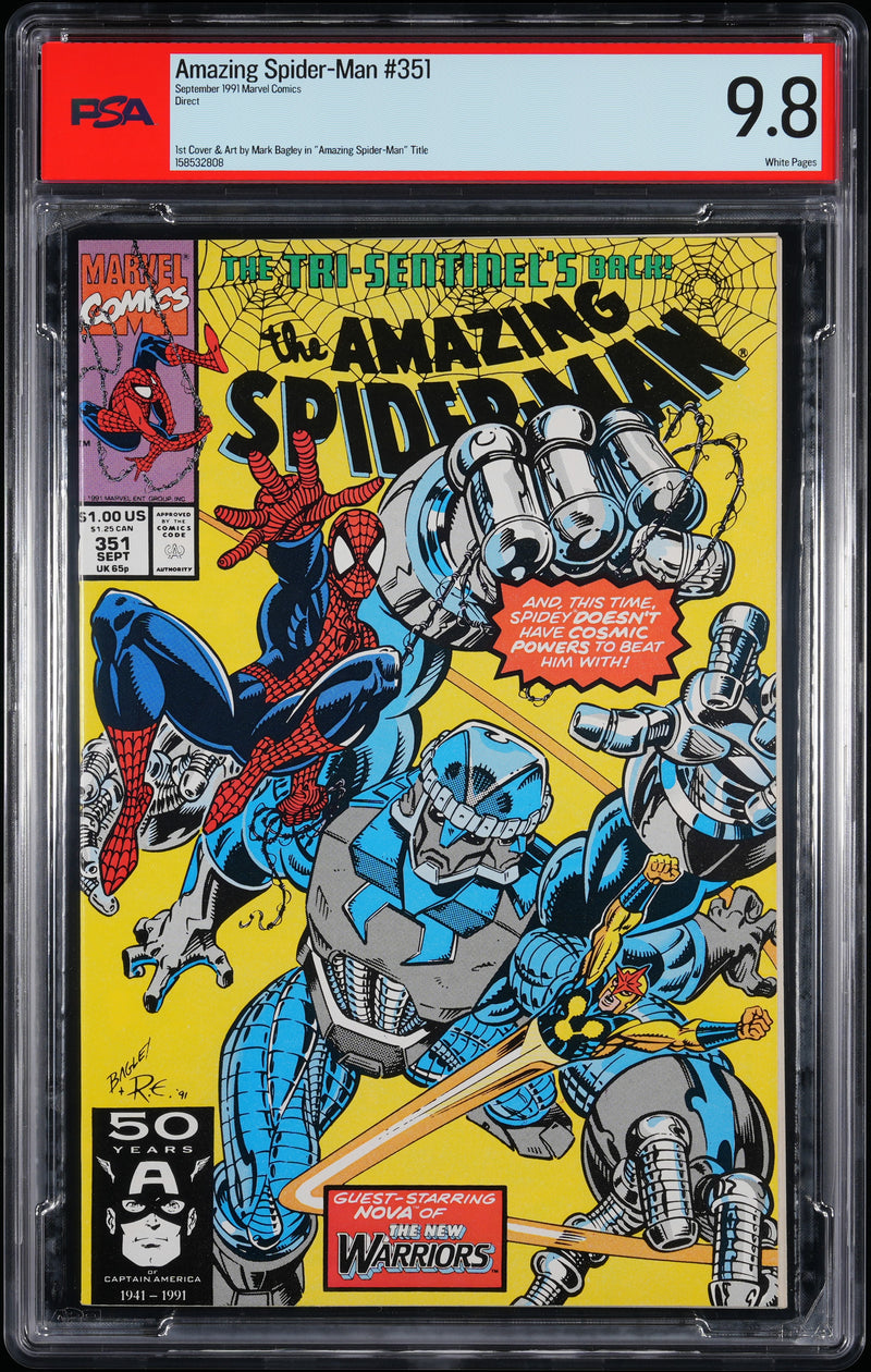 AMAZING SPIDER-MAN (1991) #351 DIRECT PSA 9.8