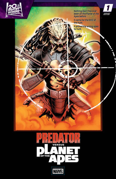 PREDATOR VS THE PLANET OF THE APES (2026) #1 CHRIS CAMPANA MOVIE POSTER HOMAGE VAR