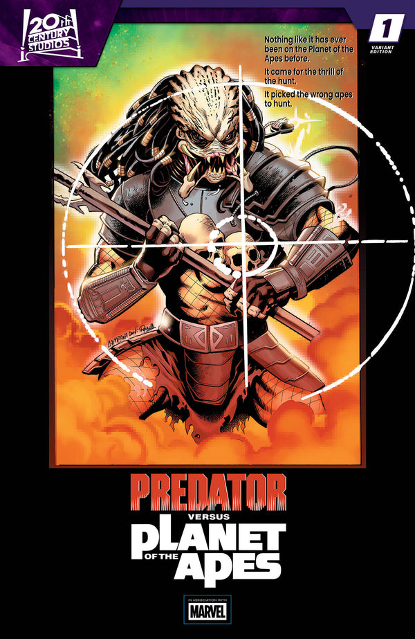 PREDATOR VS THE PLANET OF THE APES (2026) #1 CHRIS CAMPANA MOVIE POSTER HOMAGE VAR
