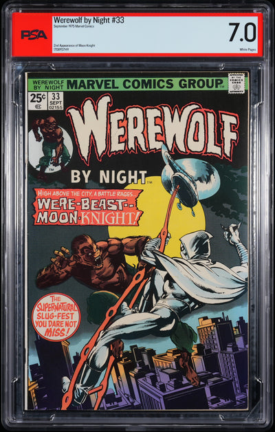 WEREWOLF BY NIGHT (1972) #33 PSA 7.0 - (2ND APPEARANCE MOON KNIGHT)