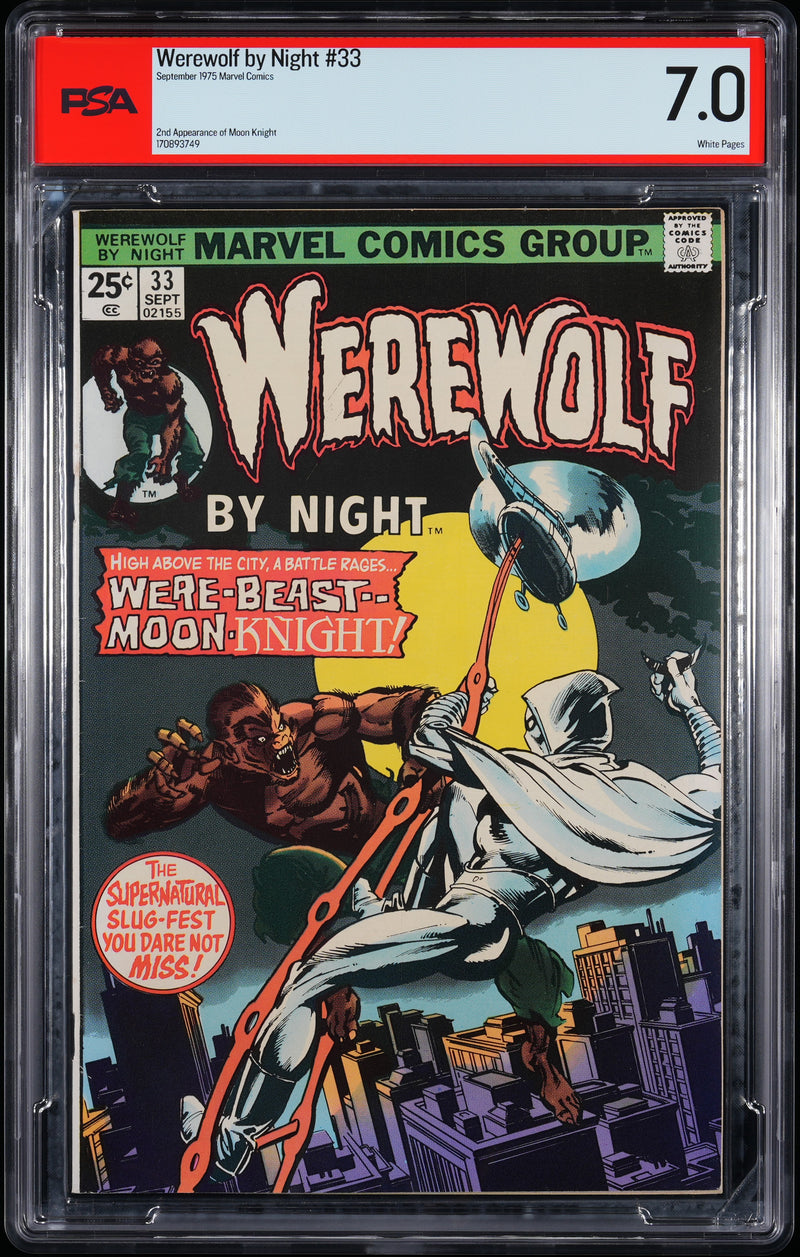WEREWOLF BY NIGHT (1972) #33 PSA 7.0 - (2ND APPEARANCE MOON KNIGHT)