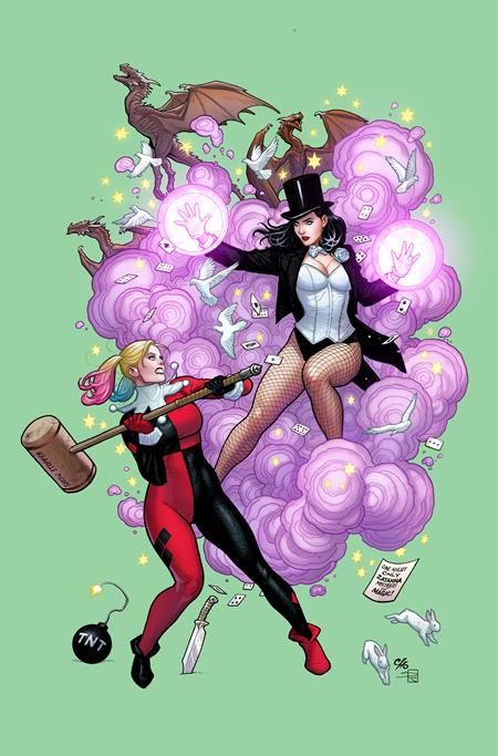 DC K.O. HARLEY QUINN VS ZATANNA (2025) #1 (ONE SHOT) CVR B FRANK CHO CARD STOCK VAR