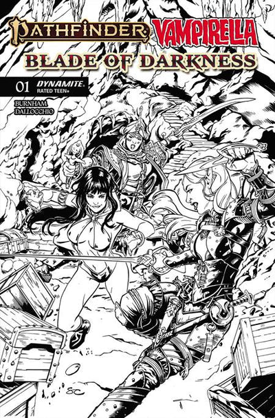 PATHFINDER VAMPIRELLA BLADE OF DARKNESS (2026) #1 CVR H 10 COPY INCV STEVEN CUMMINGS LINE ART VAR