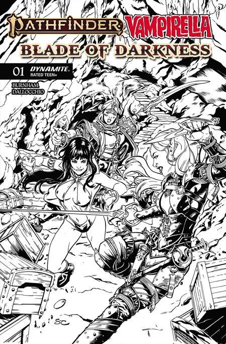 PATHFINDER VAMPIRELLA BLADE OF DARKNESS (2026) #1 CVR H 10 COPY INCV STEVEN CUMMINGS LINE ART VAR