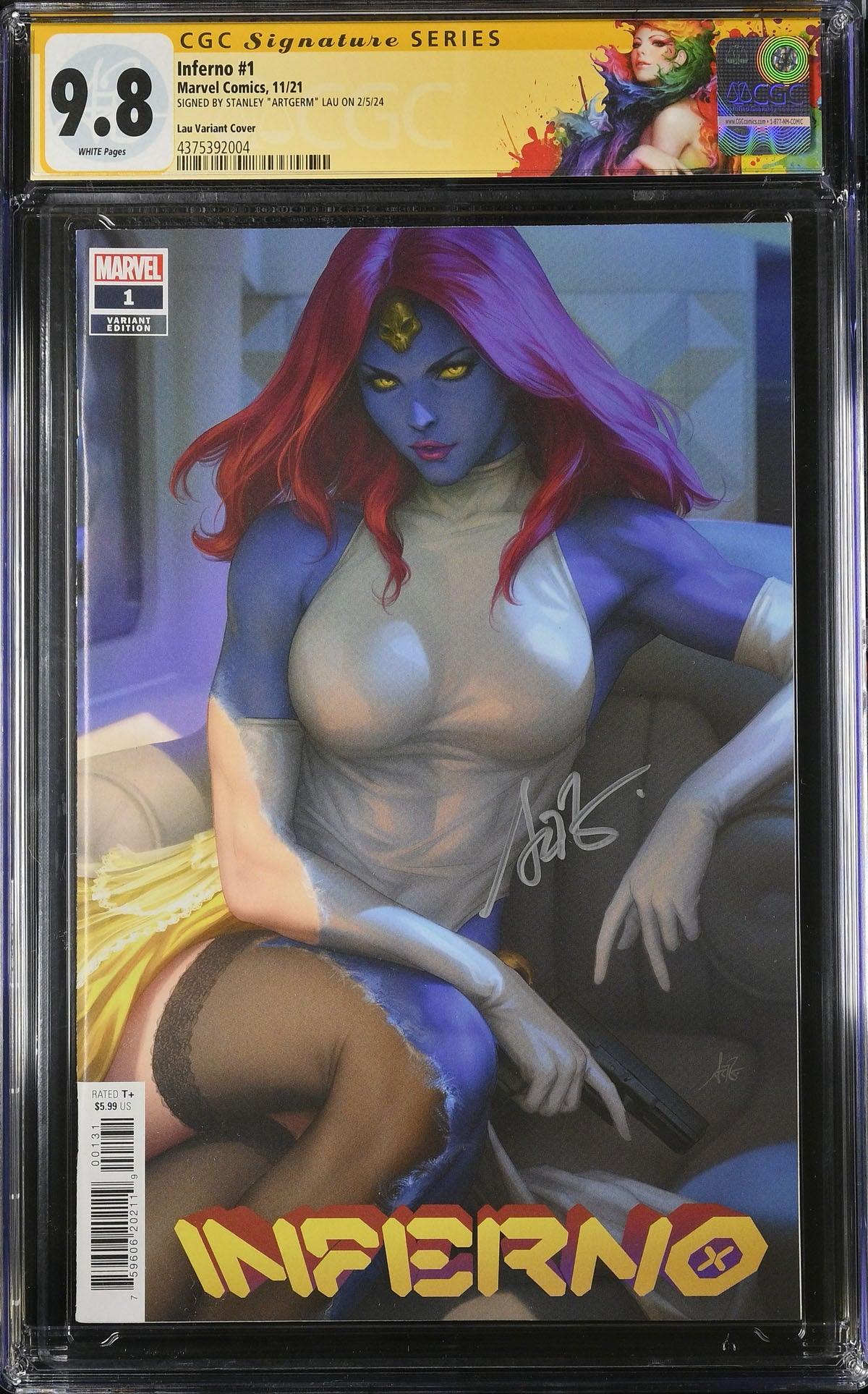 CGC INFERNO VOL 2 #1 LAU VARIANT (9.8) SIGNATURE SERIES - SIGNED BY STANLEY "ARTGERM" LAU - Kings Comics