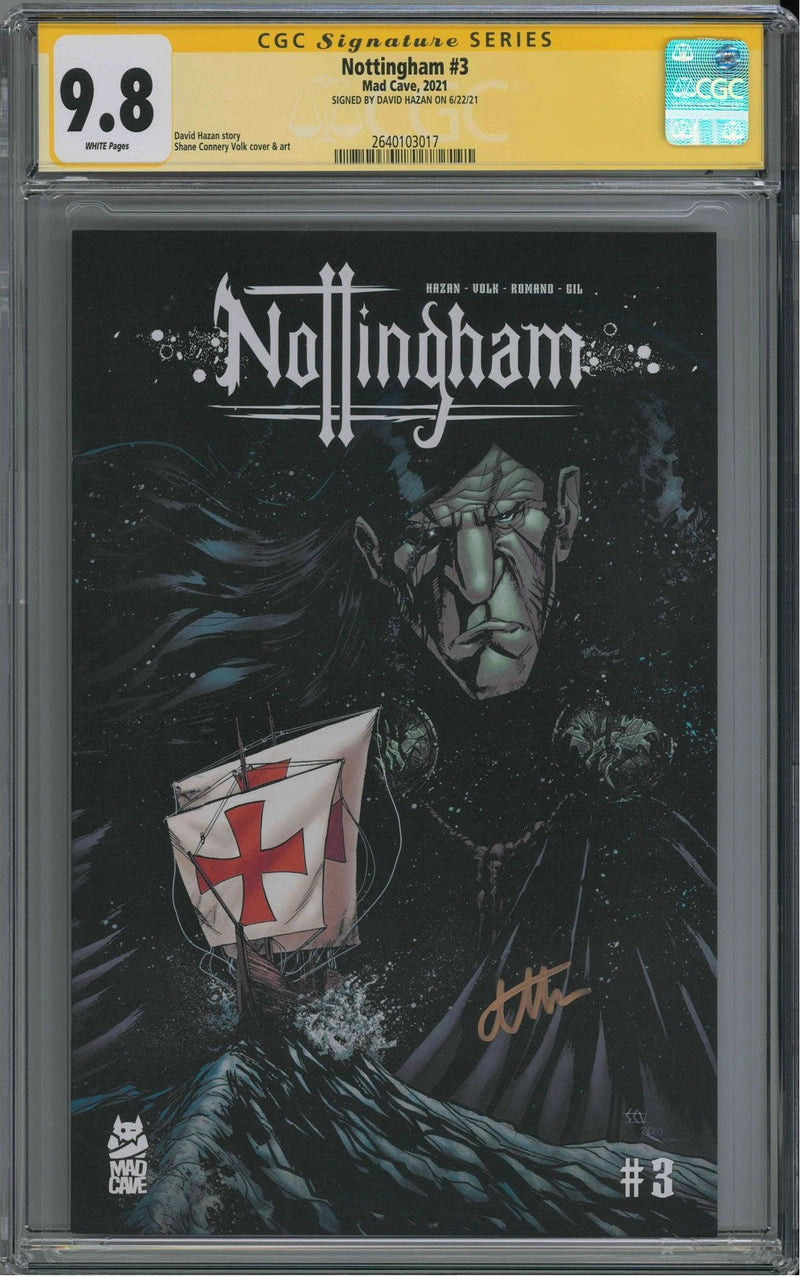 CGC NOTTINGHAM #3 (9.8) SIGNATURE SERIES - SIGNED BY DAVID HAZAN - MAD CAVE