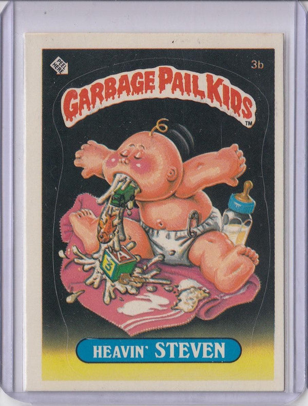 1985 GARBAGE PAIL KIDS GPK SERIES 1 #3B HEAVIN' STEVEN