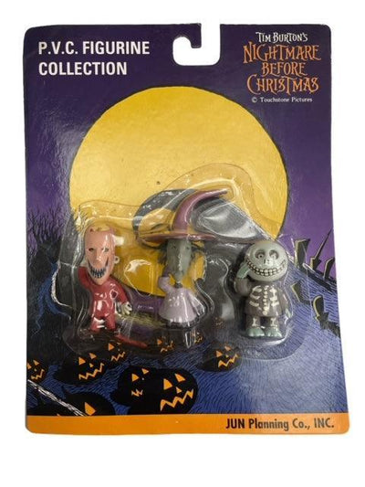 VINTAGE NIGHTMARE BEFORE CHRISTMAS LOCK, STOCK & BARREL FIGURE SET