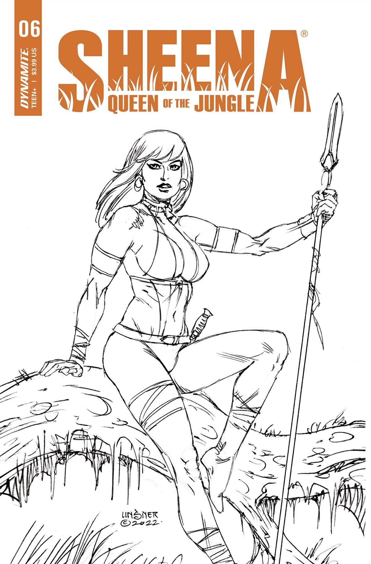 SHEENA QUEEN JUNGLE #6 CVR F 10 COPY INCV LINSNER LINE ART - Kings Comics