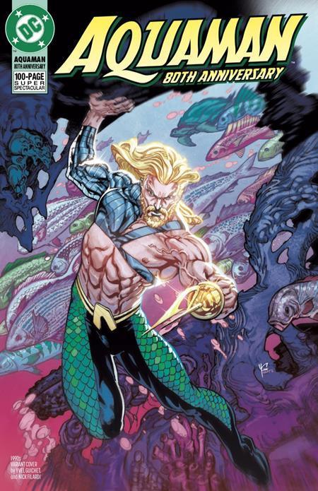 AQUAMAN 80TH ANNIVERSARY 100-PAGE SUPER SPECTACULAR #1 (ONE SHOT) CVR G YVEL GUICHET 1990S VAR - Kings Comics