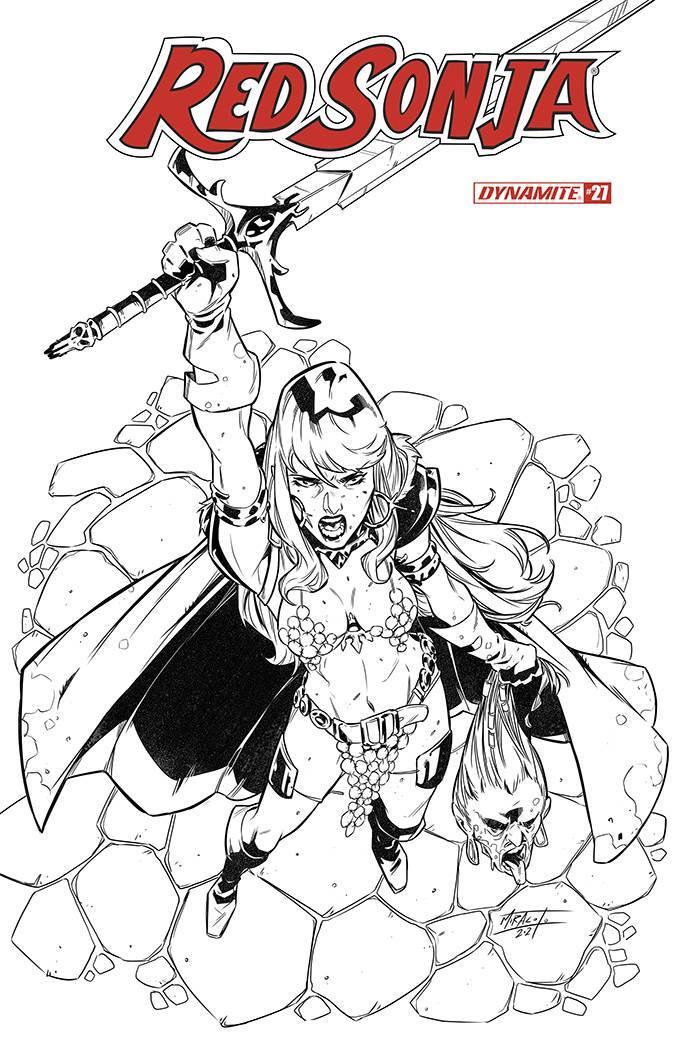 RED SONJA VOL 8 #27 PREMIUM MIRACOLO B&W VAR