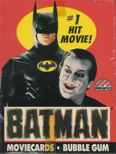 1989 REGINA BATMAN MOVIE SERIES 1 CARDS COMPLETE BOX (36 PACKS)