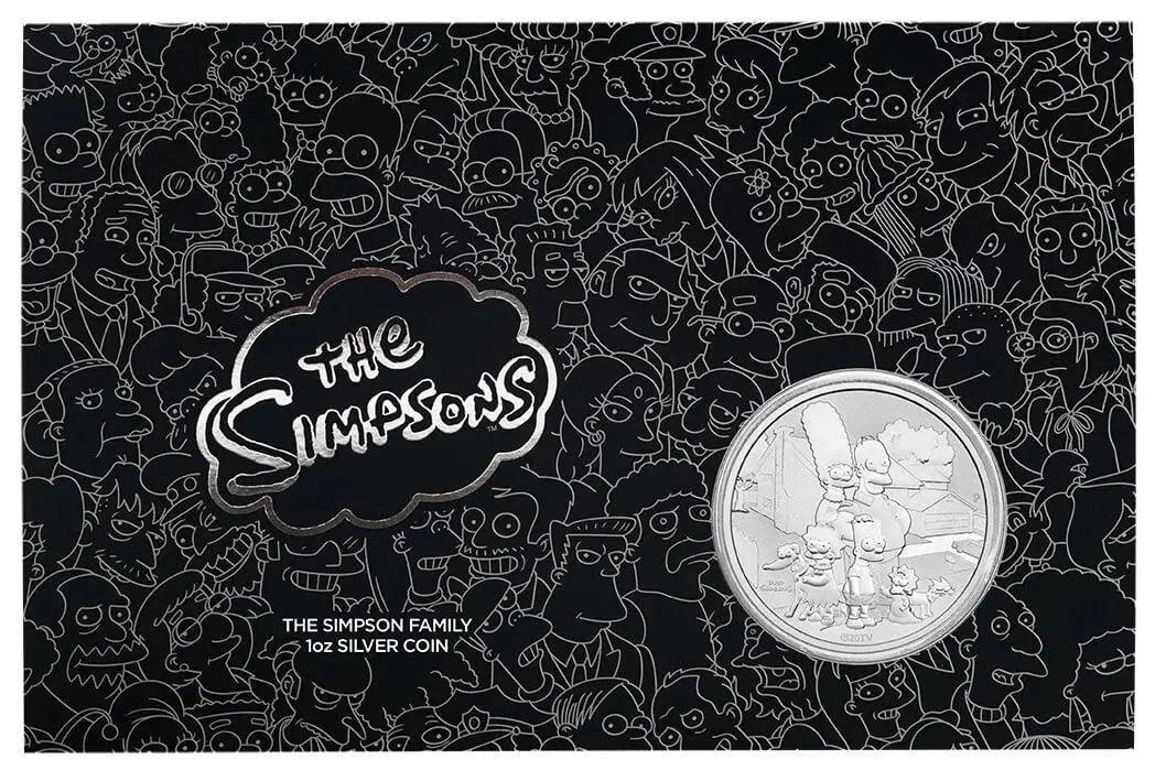 SIMPSONS FAMILY 2021 1oz SILVER COIN IN CARD - Kings Comics