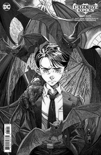 DETECTIVE COMICS VOL 2 (2016) #1075 CVR E INC 1:50 EVAN CAGLE B&W CARD STOCK VAR