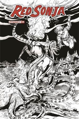 RED SONJA VOL 8 #21 11 COPY CASTRO B&W FOC INCV
