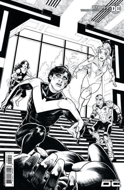 TITANS VOL 4 (2023) #2 CVR G INC 1:50 NICOLA SCOTT B&W CARD STOCK VAR