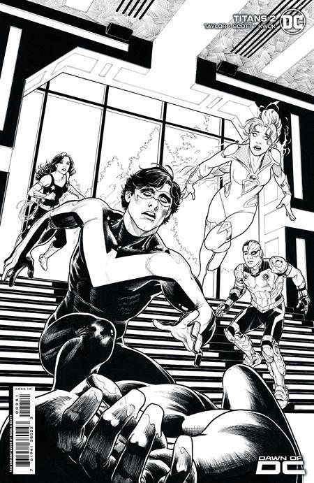 TITANS VOL 4 (2023) #2 CVR G INC 1:50 NICOLA SCOTT B&W CARD STOCK VAR